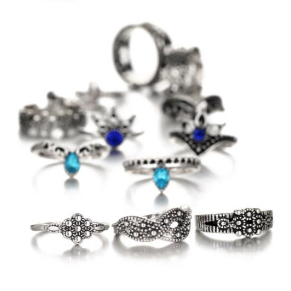 NEW 13pc multi styles ring set - Picture 8 of 8